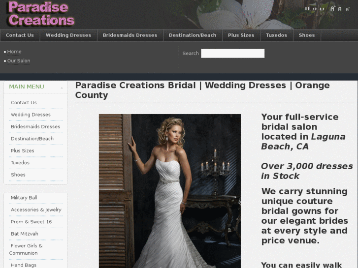 www.paradisecreationsbridal.com