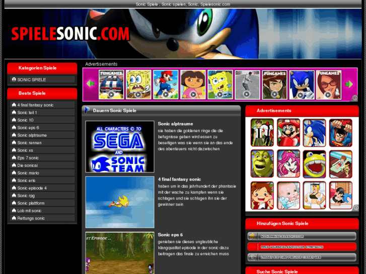 www.spielesonic.com