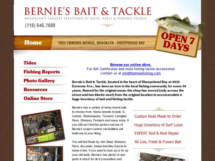 www.berniesbaitandtackle.com