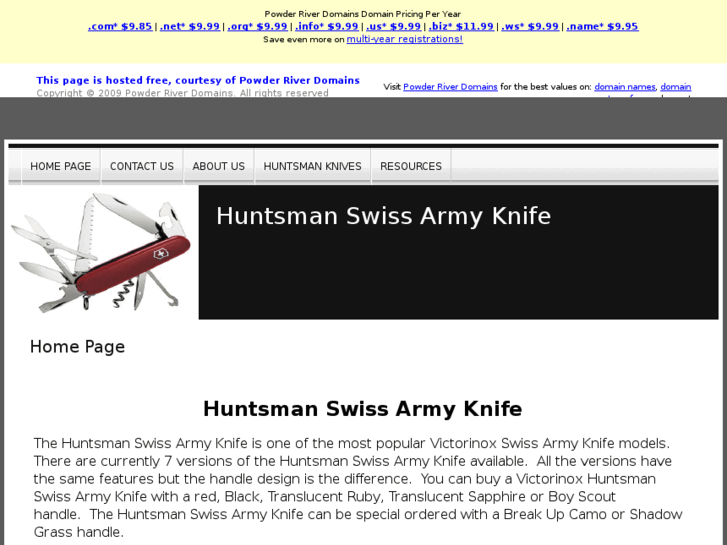 www.huntsmanswissarmyknife.com