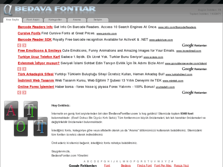 www.bedavafontlar.com