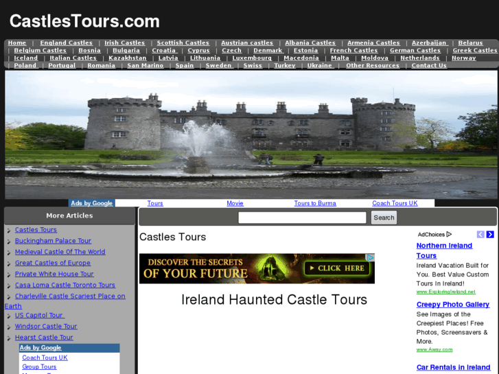 www.castlestours.com