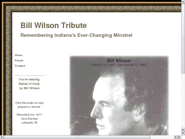 www.billwilsontribute.com