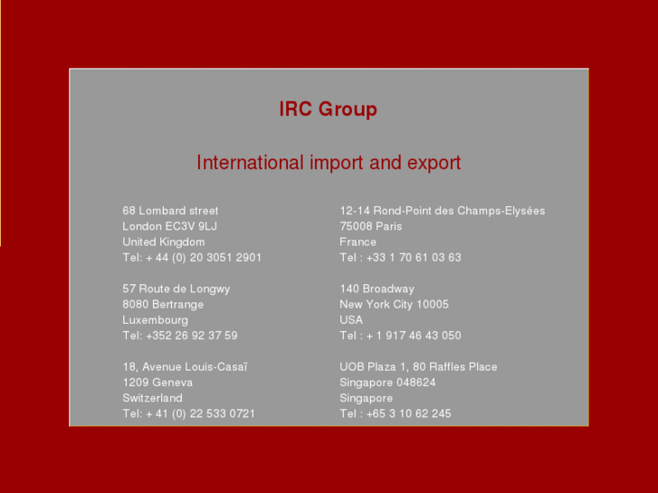 www.ircgroup-trade.com