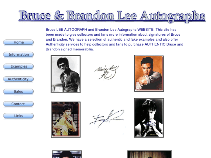 www.bruceandbrandonleeautographs.info