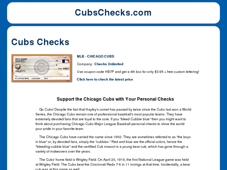 www.cubschecks.com