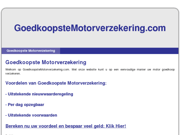 www.goedkoopstemotorverzekering.com