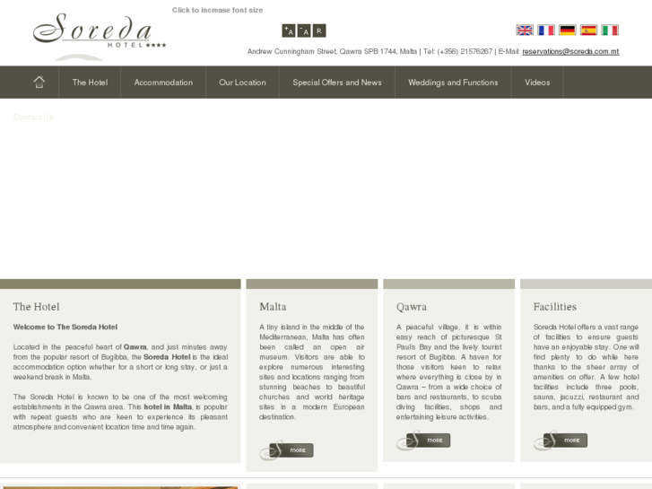 www.soredahotel.com