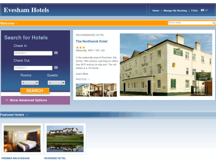 www.eveshamhotels.com