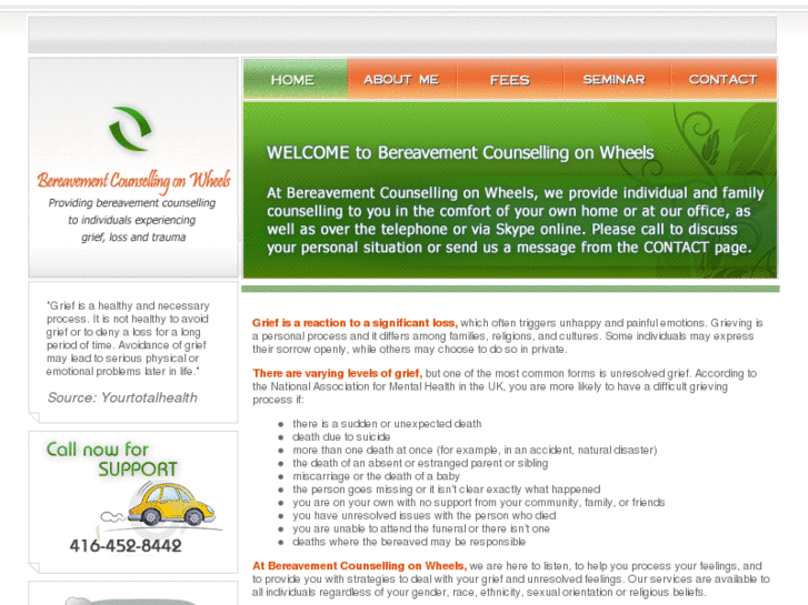 www.bereavementcounsellingonwheels.com