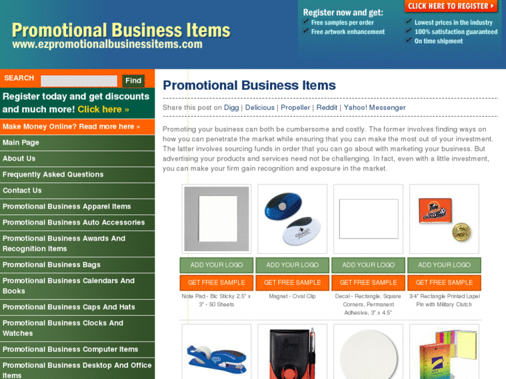 www.ezpromotionalbusinessitems.com