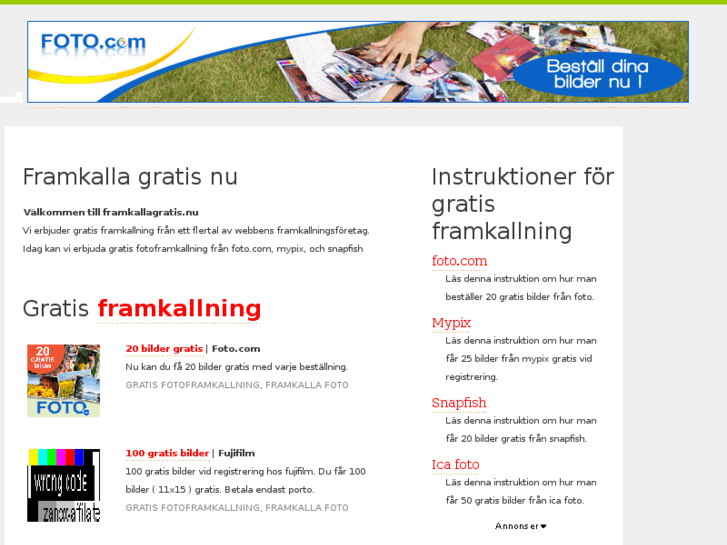 www.framkallagratis.nu