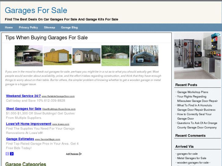 www.garagesforsale.org