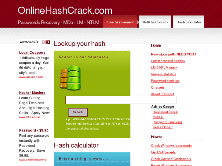 www.onlinehashcrack.com