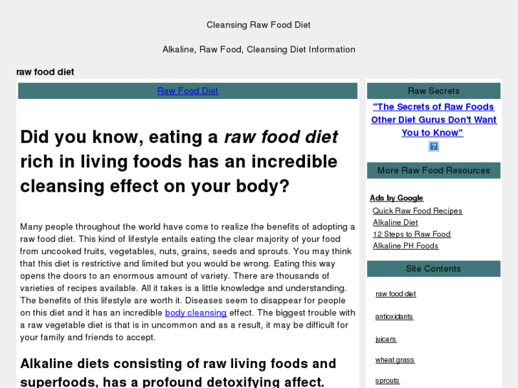 www.1st-in-raw-food-diet.com