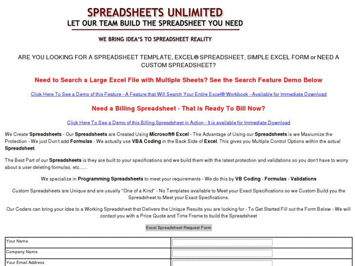 www.spreadsheetsunlimited.com