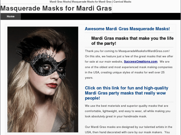 www.masquerademasksformardigras.com