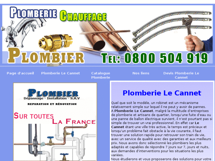 www.plombierlecannet.net