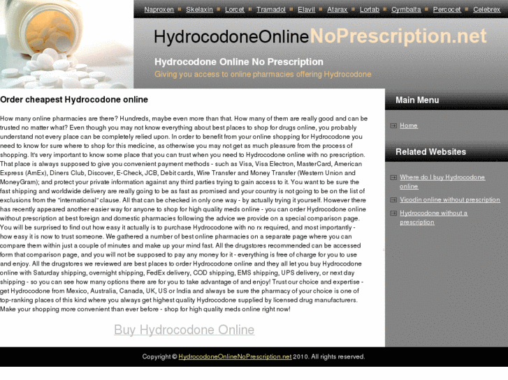 www.hydrocodoneonlinenoprescription.net