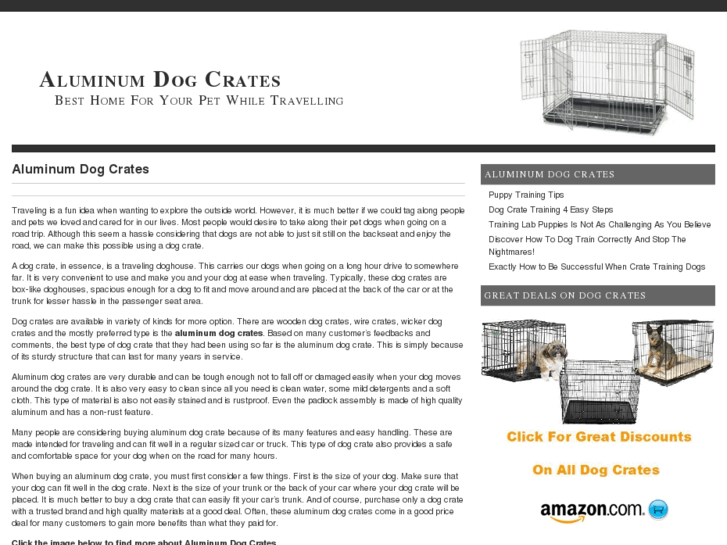 www.aluminumdogcrates.net