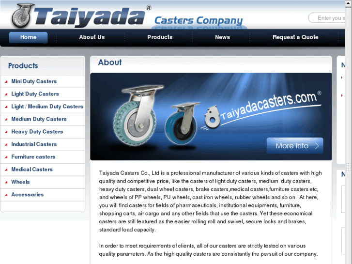 www.taiyadacasters.com