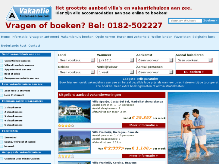 www.vakantiehuizen-aan-zee.com