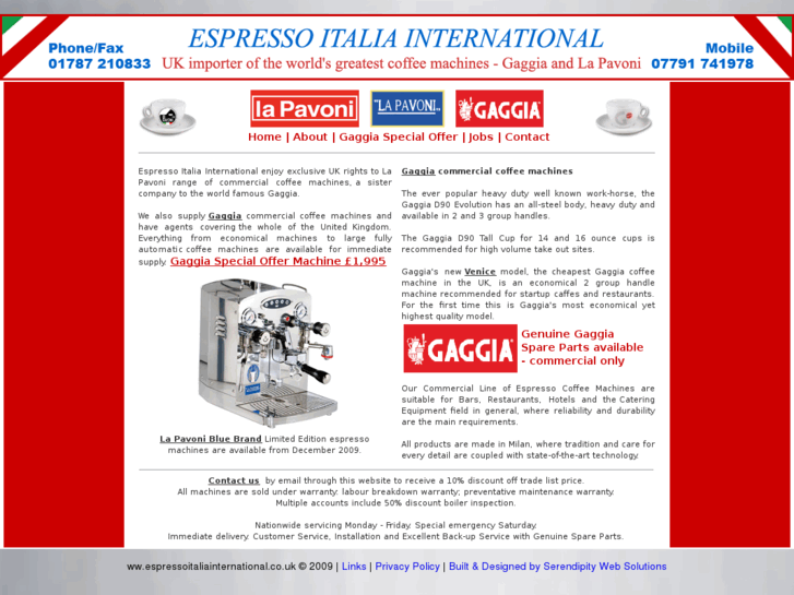 www.gaggia-lapavoni-sales.co.uk