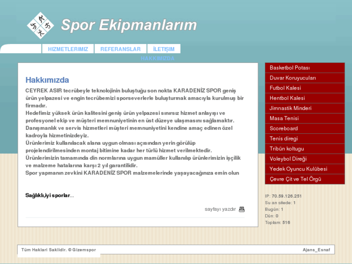 www.sporekipmanlarim.com