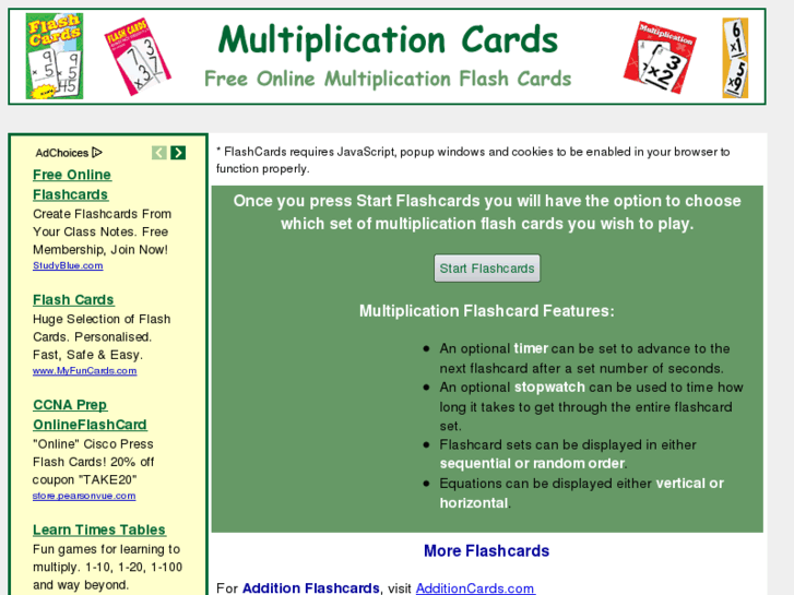 www.multiplicationcards.com