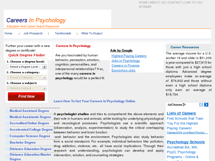 www.careersinpsychology.org