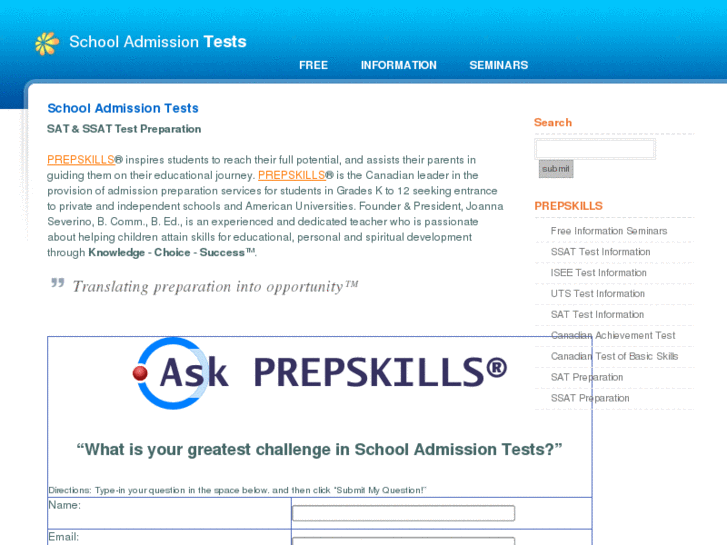 www.schooladmissiontests.com