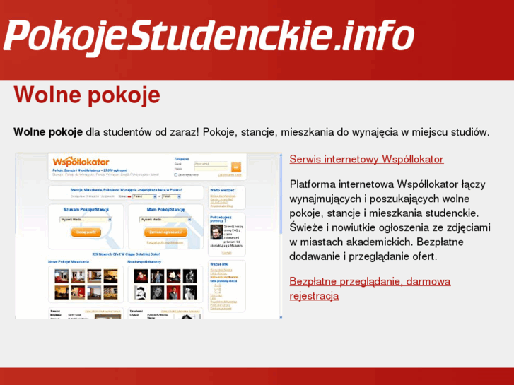 www.pokojestudenckie.info