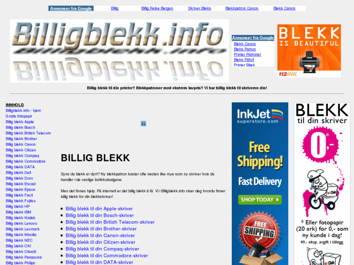 www.billigblekk.info