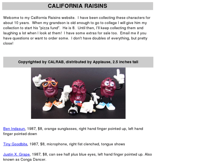 www.californiaraisintoys.com