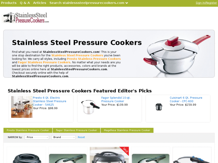 www.stainlesssteelpressurecookers.com