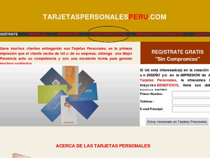 www.tarjetaspersonalesperu.com