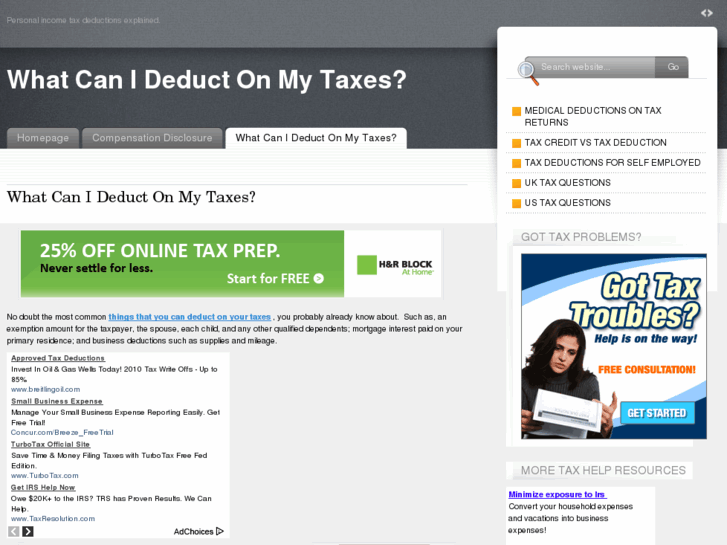 www.whatcanideductonmytaxes.com