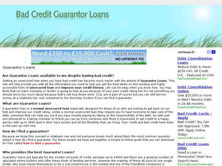 www.badcreditguarantorloan.com