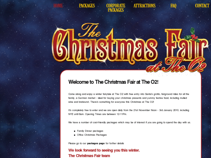 www.christmasfairattheo2.co.uk