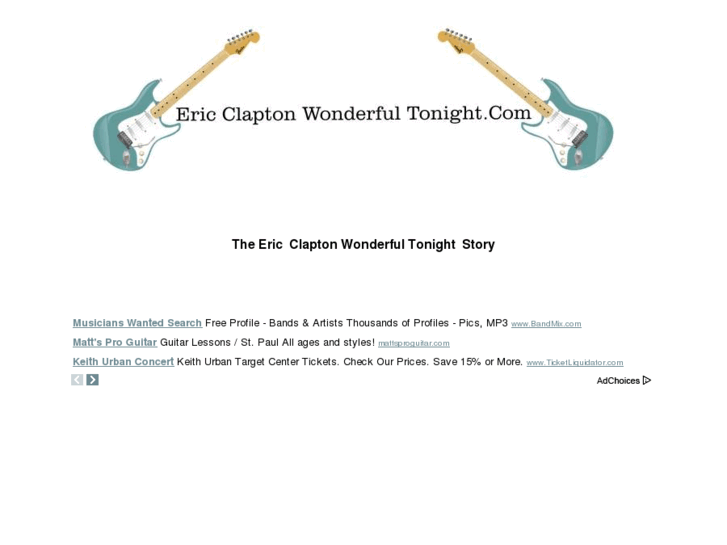 www.ericclaptonwonderfultonight.com