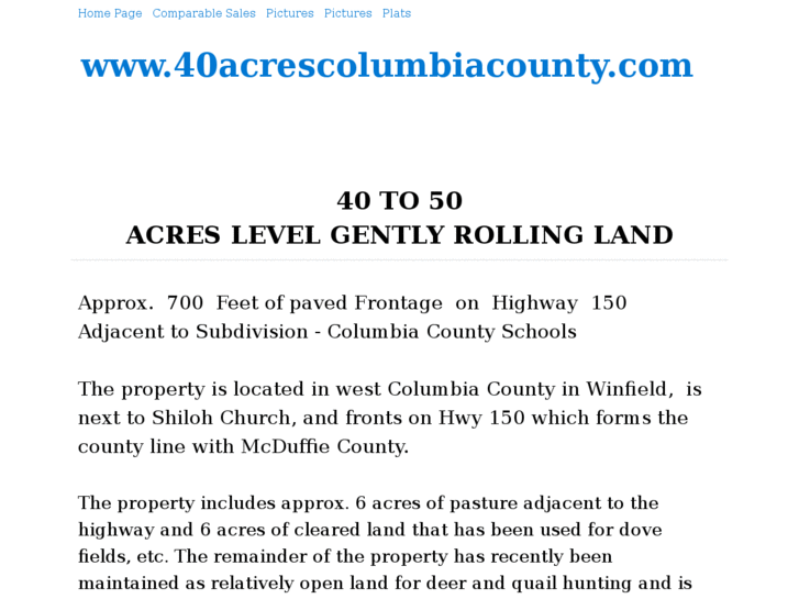 www.40acrescolumbiacounty.com