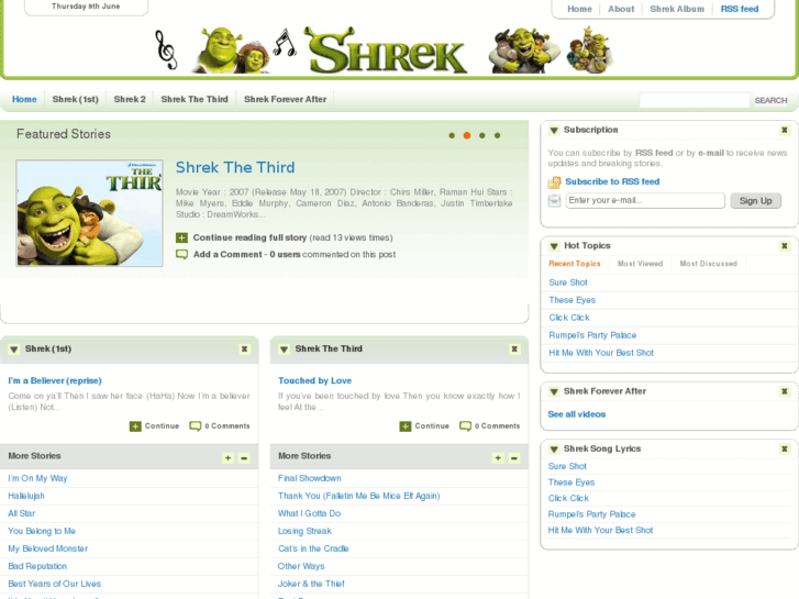 www.shreksongs.info