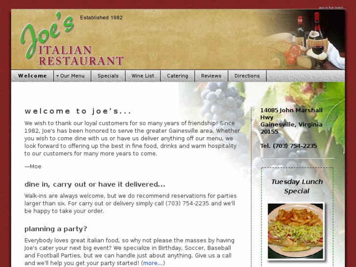 www.joesitalianrestaurant.com