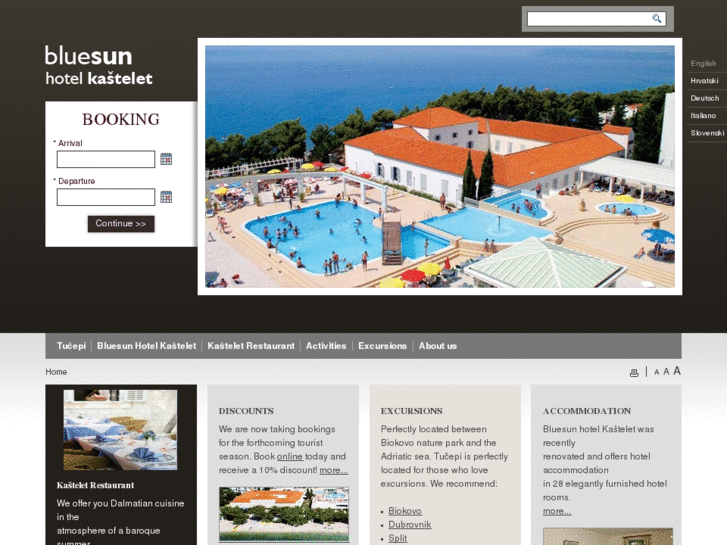 www.hotel-tucepi-kastelet.com