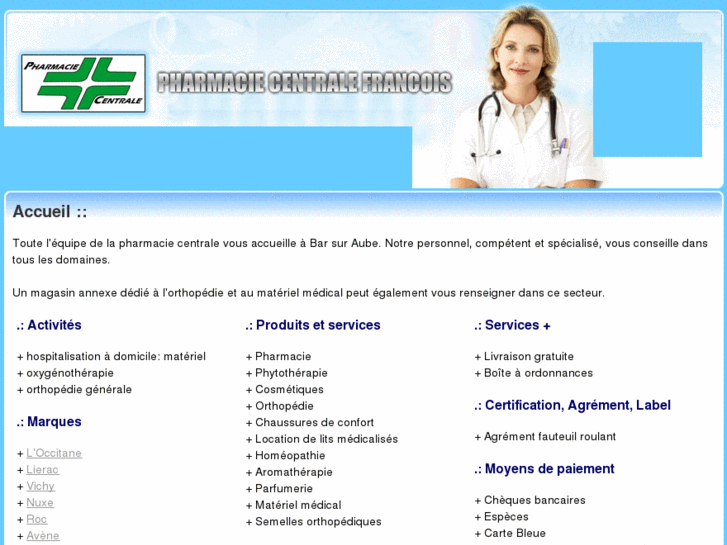 www.pharmaciecentrale-francois.com