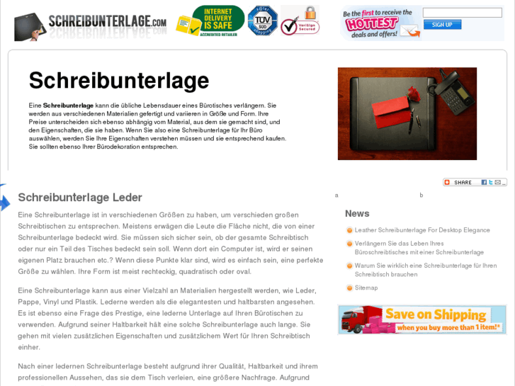 www.schreibunterlage.com