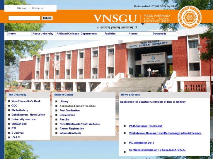 www.vnsgu.ac.in