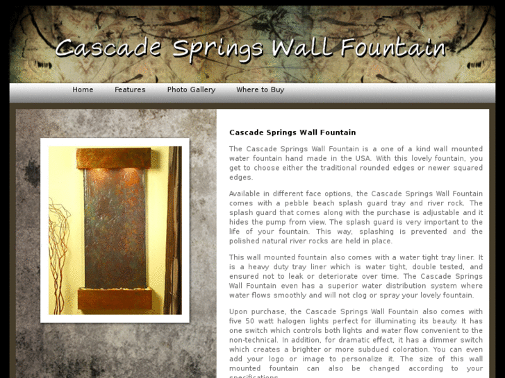 www.cascadespringswallfountain.com