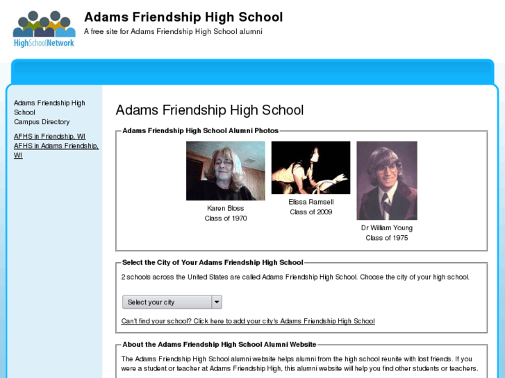 www.adamsfriendshiphighschool.com