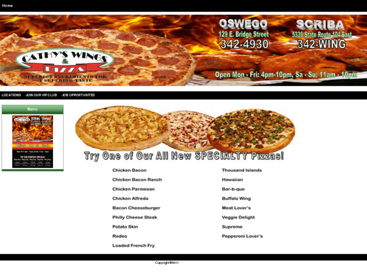 www.cathyswingsandpizza.com